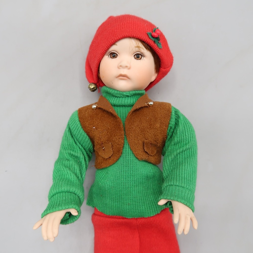 Patricia Rose Paradise Galleries Christmas Elf Doll Porcelain Vintage 1997